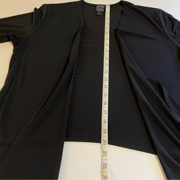 Clara Sunwoo Modern Tie Front Cardigan Black Size XL - Picture 9 of 14